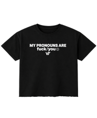 MY PRONOUNS BLACK TEE