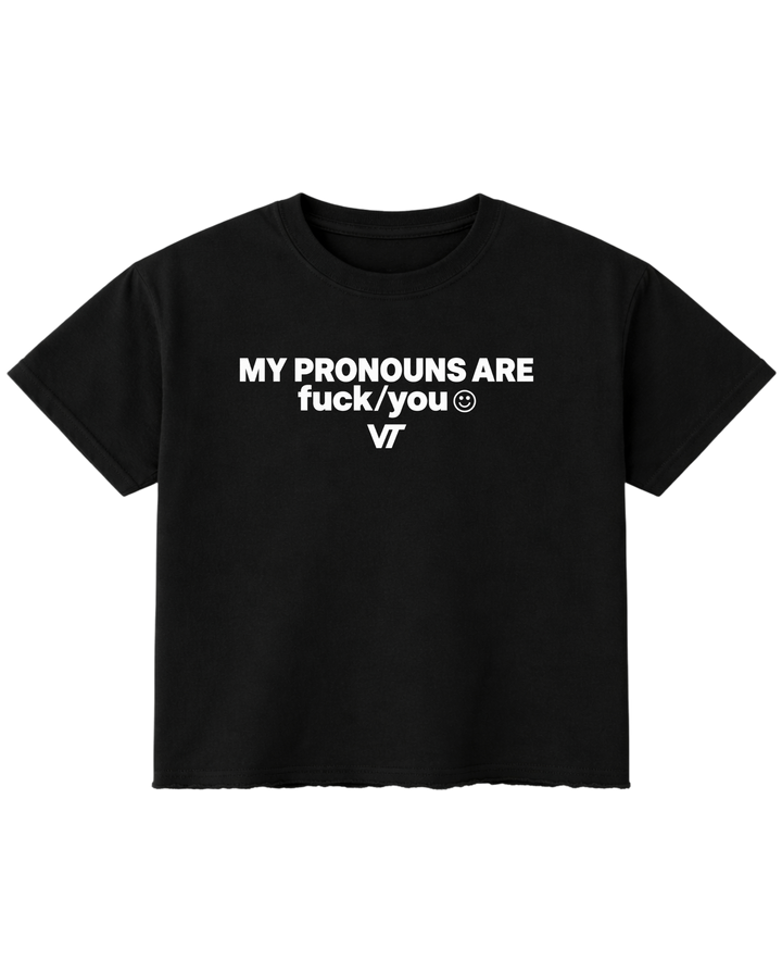 MY PRONOUNS BLACK TEE
